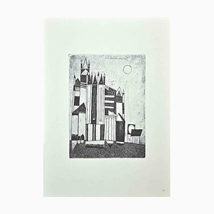 Franco Gentilini, The Town, Original Offset Print, 1970s-ZCI-964282