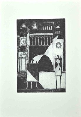 Franco Gentilini, The Village, Original Offset Print, 1970s-ZCI-964285