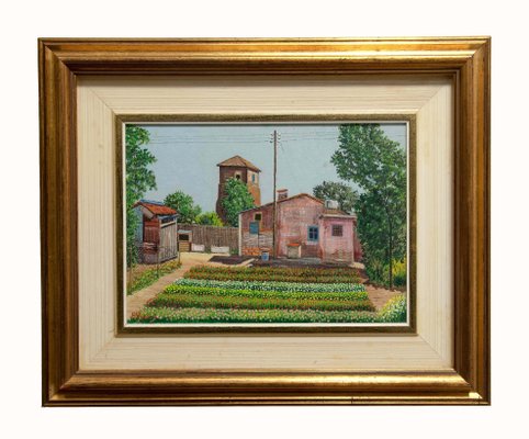 Franco Viola, Rustic Cottage, 1980, Oil on Plywood-ZCI-792503