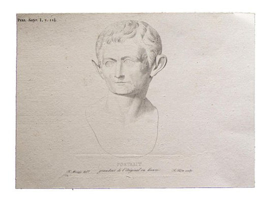 Francois Mazois - Roman Emperor - Original Print - Early 19th Century