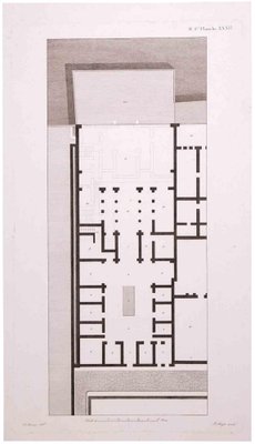 François Mazoit, Interior Plan, Original Etching, 19th Century-ZCI-1758971