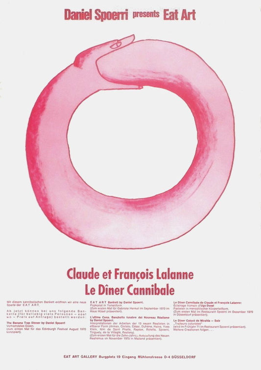 François-Xavier Lalanne, Expo 70 - Le diner cannibale - Eat Art Gallery - Düsseldorf, Poster on Paper