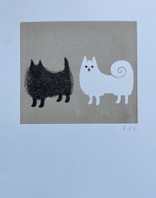 François-Xavier Lalanne, Les Spitz (Dogs), 2004, Engraving-ICD-1817539