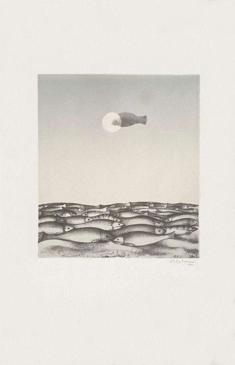 François-Xavier Lalanne, Polymorphoses - La pêche miraculeuse, 1978, Lithograph on Arches Paper