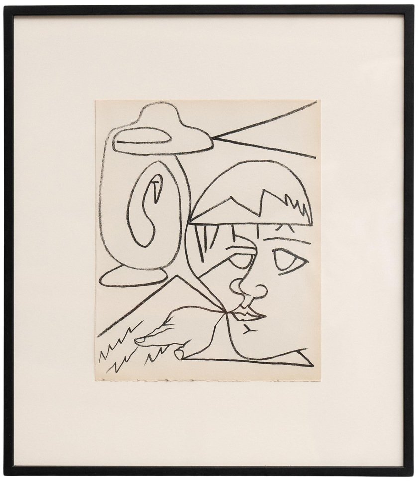 Françoise Gilot, Composition, Lithograph, 1951, Framed