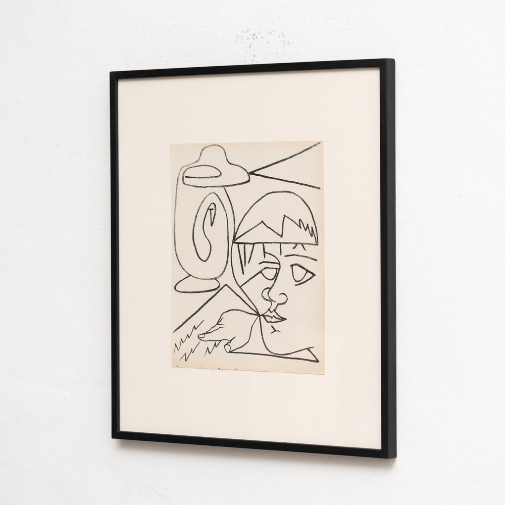 Françoise Gilot, Composition, Lithograph, 1951, Framed