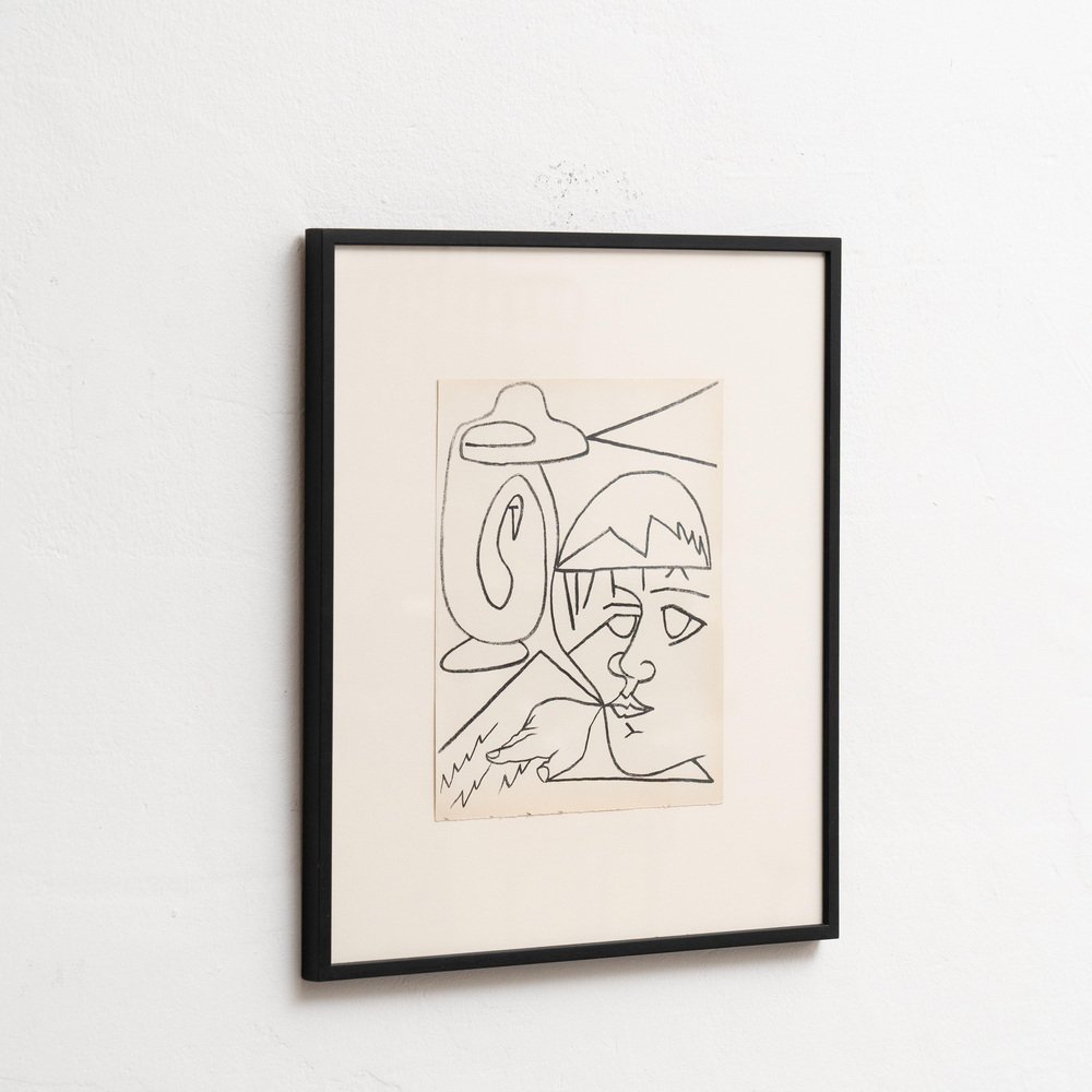 Françoise Gilot, Composition, Lithograph, 1951, Framed