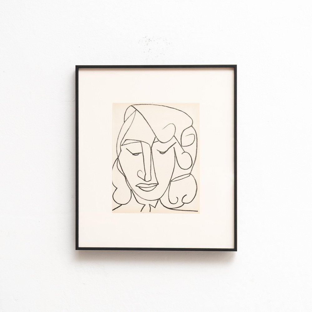 Françoise Gilot, Figurative Composition, 1951, Original Lithograph, Framed