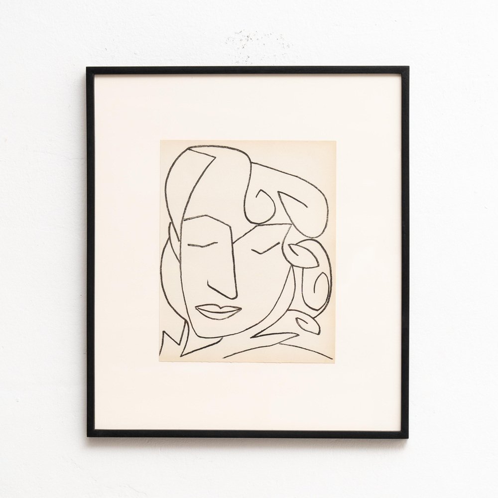 Françoise Gilot, Figurative Composition, 1951, Original Lithograph, Framed