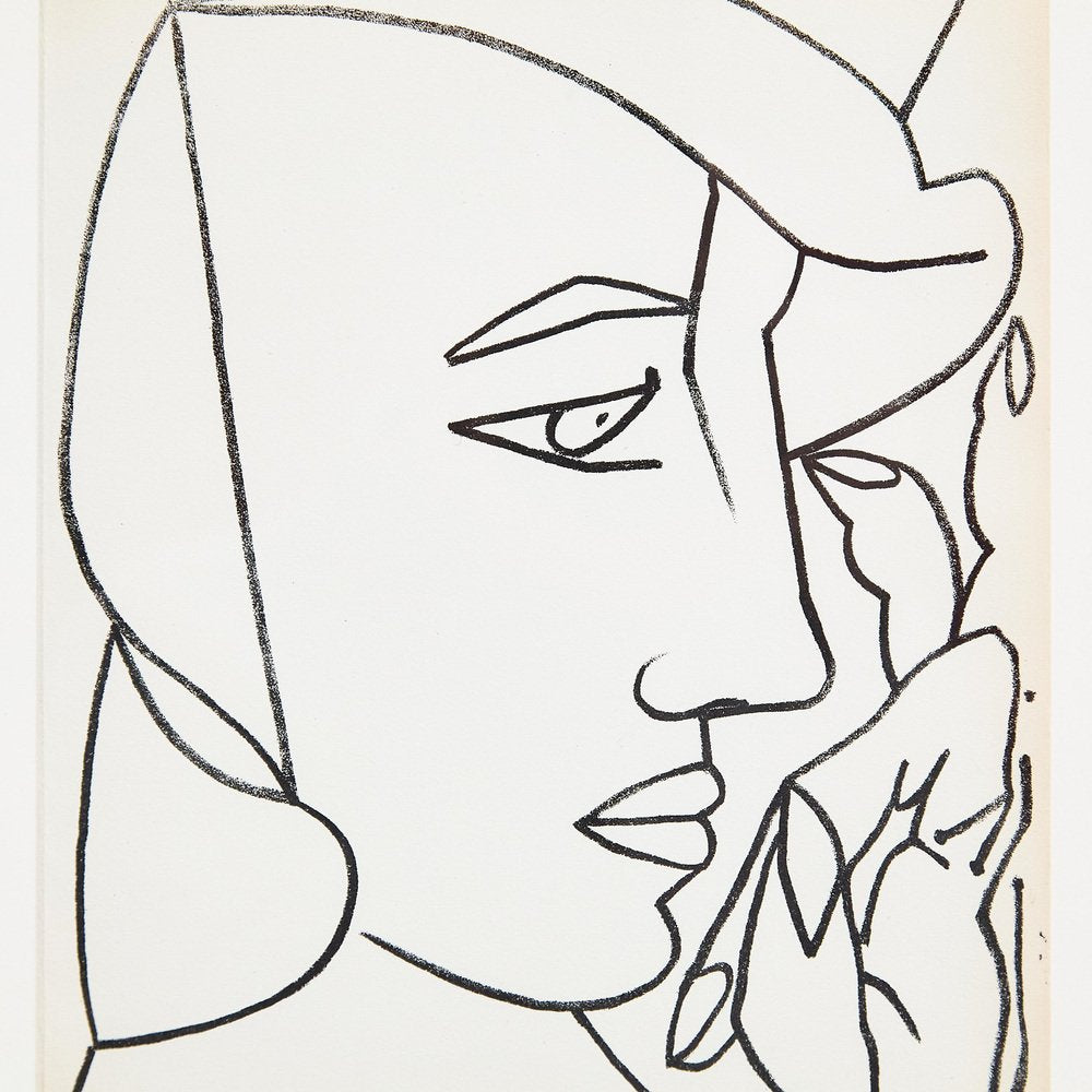 Françoise Gilot, Portrait of a Woman, 1951, Lithograph