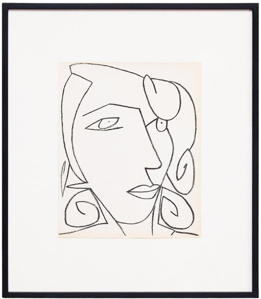 Françoise Gilot, Portrait of a Woman, 1951, Lithograph, Framed