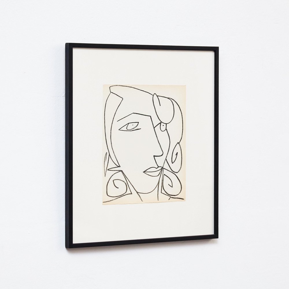 Françoise Gilot, Portrait of a Woman, 1951, Lithograph, Framed