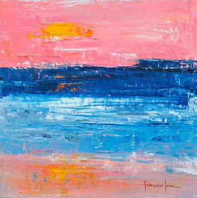 Françoise Laine, Coucher de soleil rose, 2021-QNR-1031498