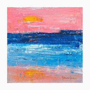 Françoise Laine, Coucher de soleil rose, 2021-QNR-1031498