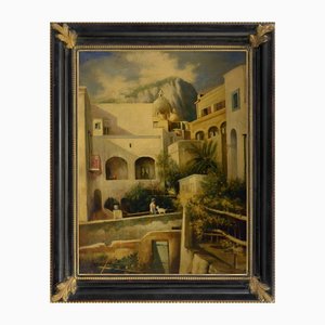 Francoise Vigneron, Roads of Capri, Oil on Canvas, Framed-VHF-1191373