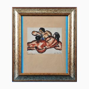 Frank Frigyes, Barbarian Venus, 1955, Watercolor Painting-QOR-2022539