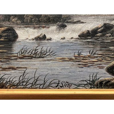 Frank Stone, Hilly Landscapes, 1800s, Oil on Canvases, Framed, Set of 2-BEW-2041892