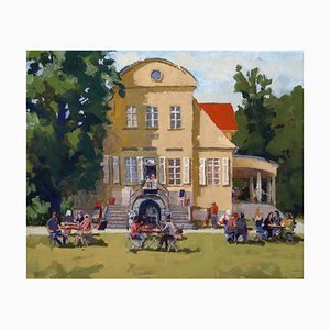 Frank Suplie, Berlin, Gutshaus Kladow, heißer Tag, 2020, Egg Tempera on Canvas-CHG-2025374