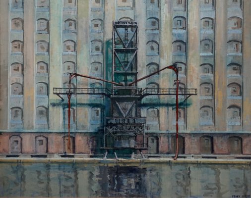 Frank Suplie, Berlin, Osthafen, Getreidespeicher, 2000, Egg Tempera on Canvas-CHG-1158165