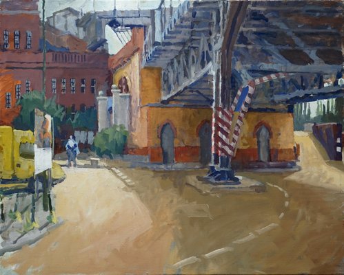 Frank Suplie, Berlin, U-Bahnhof Gleisdreieck, 2016, Egg Tempera on Canvas-CHG-2025370