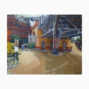 Frank Suplie, Berlin, U-Bahnhof Gleisdreieck, 2016, Egg Tempera on Canvas-CHG-2025370