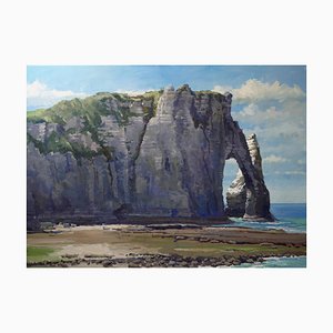 Frank Suplie, Falaise d'aval, Morgens, Etretat, 2022, Egg Tempera on Canvas-CHG-2030825