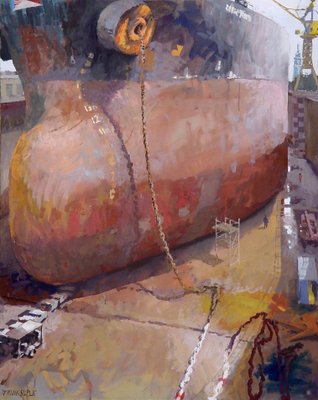 Frank Suplie, Hamburg, Blohm & Voss, 2007, Egg Tempera & Canvas-CHG-1156890