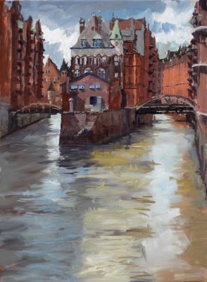 Frank Suplie, Hamburger Speicherstadt, Schlösschen, 2016, Tempera on Canvas-CHG-2030819