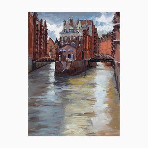 Frank Suplie, Hamburger Speicherstadt, Schlösschen, 2016, Tempera on Canvas-CHG-2030819