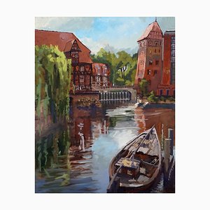 Frank Suplie, Lüneburg, am Stintmarkt, 2017, Tempera on Canvas-CHG-2030822