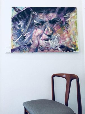 Franke Gallery, Keith Richards Rolling Stones, Art Canvas Acrylic & Painting-WSA-831278