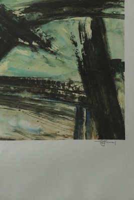 Frans Minnaert, Composition, Color Lithograph, 1990s, Framed-ZAA-1764518