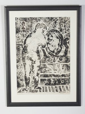 Frantisek Emler, Nude Woman in Front Mirror, 1964, Oil on Paper-IND-1366664