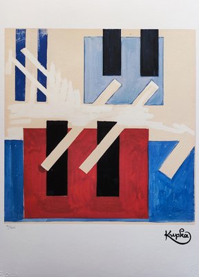 František Kupka, Abstract Composition, Original Lithograph, 1970s-QGR-1430931