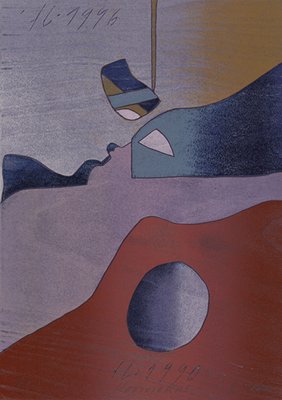 Franz Eggenschwiler, Komokus, 1998, Woodcut-QAI-1388653