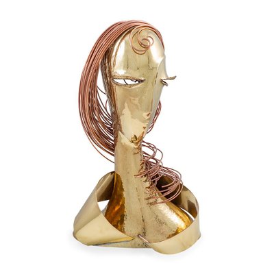 Franz Hagenauer, Female Bust, 1980s, Copper-TJY-1246700