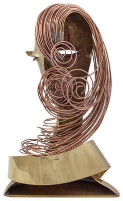 Franz Hagenauer, Female Bust, 1980s, Copper-TJY-1246700