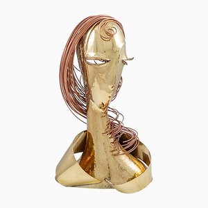 Franz Hagenauer, Female Bust, 1980s, Copper-TJY-1246700