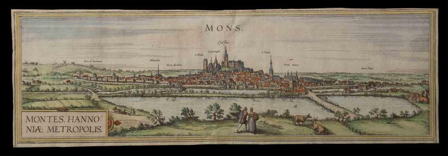 Franz Hogenberg, Ancient View of Mons, Etching, 16th-Century-ZCI-1163263