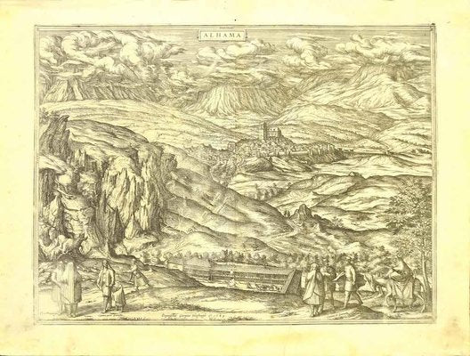 Franz Hogenberg - Map of Alhama - Etching - Late 16th Century-ZCI-822947