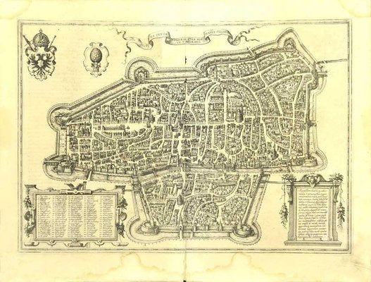 Franz Hogenberg - Map of Augsburg - Etching - Late 16th Century-ZCI-822965