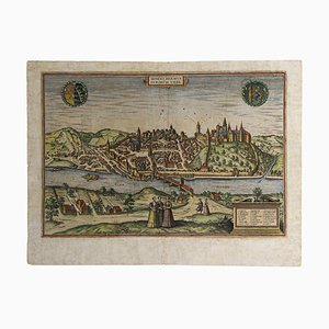 Franz Hogenberg - Map of Meissen - Original Etching - Late 16th Century-ZCI-870917