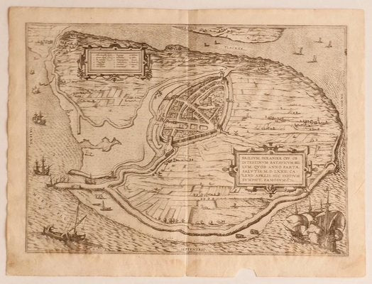 Franz Hogenberg - Map of the Netherlands - Etching -late 16th Century-ZCI-834642