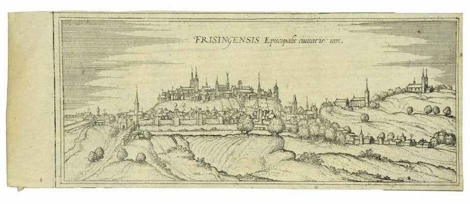 Franz Hogenberg - View of Freising - Etching - Late 16th Century-ZCI-834646