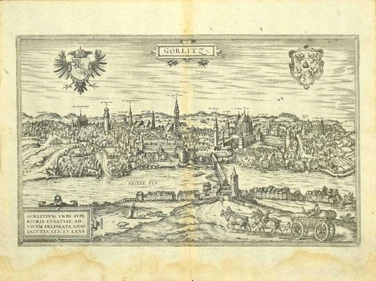 Franz Hogenberg - View of Gorlitz - Etching - Late 16th Century-ZCI-823537