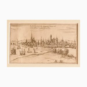 Franz Hogenberg - View of Rostock - Original Etching - 16th Century-ZCI-833243