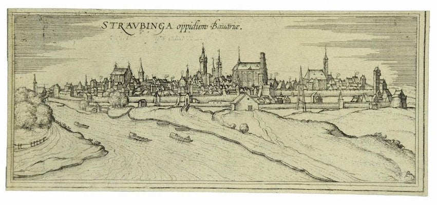 Franz Hogenberg - View of Straubing - Etching - Late 16th Century-ZCI-834645