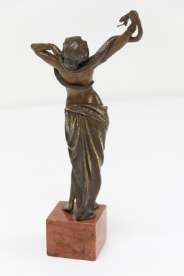 Franz Xavier Bergmann, Viennese Snake Dancer, 1900s, Bronze-WIX-2036868