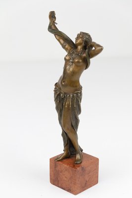 Franz Xavier Bergmann, Viennese Snake Dancer, 1900s, Bronze-WIX-2036868