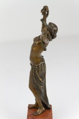 Franz Xavier Bergmann, Viennese Snake Dancer, 1900s, Bronze-WIX-2036868